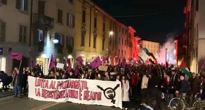 Il corteo dell’8 marzo a&nbsp;Bergamo